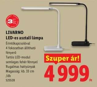 Livarno LED-es asztali lámpa