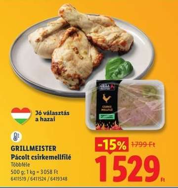 GRILLMEISTER Pácolt csirkemellfilé