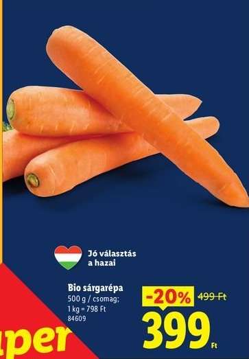 Bio sárgarépa