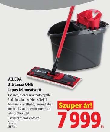 VILEDA Ultramax ONE Lapos felmosószett