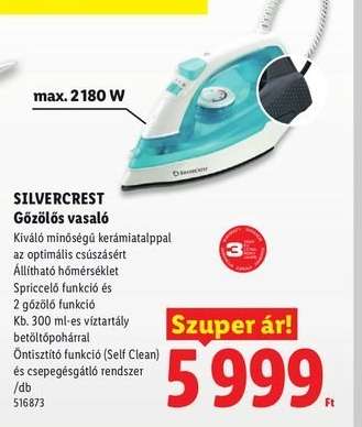 SILVERCREST Gőzölős vasaló