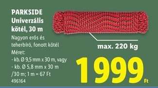 PARKSIDE Univerzális kötél, 30 m