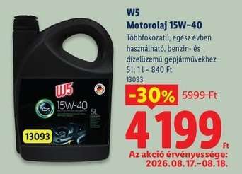 W5 Motorolaj 15W-40