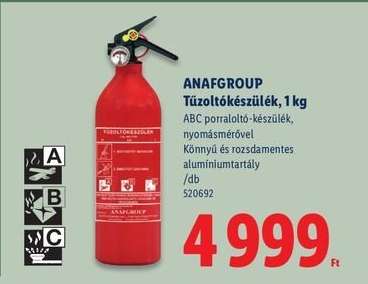 ANAGROUP Tűzoltókészülék, 1 kg