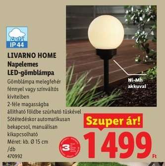 LIVARNO HOME Napelemes LED-gömb lámpa