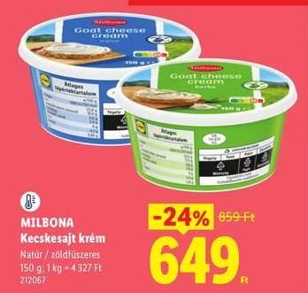 MILBONA Kecskesajt krém
