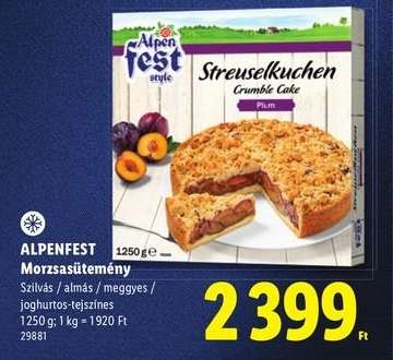 Alpenfest Morzsasütemény