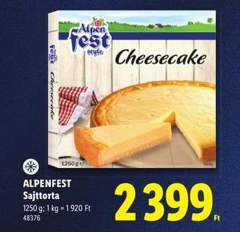 Alpenfest Sajttorta