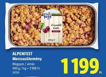 Alpenfest Morzsasütemény