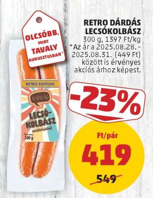 RETRO DÁRDÁS LECSÓKOLBÁSZ