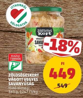 Zöldségeskert Vágott Vegyes Savanyúság