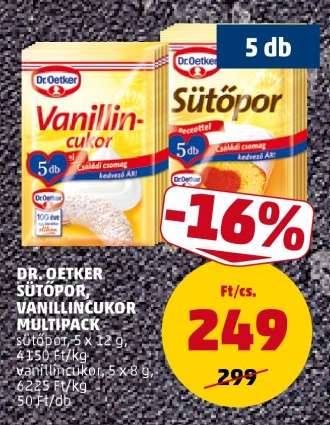 Dr. Oetker Sütőpor, Vanillincukor Multipack