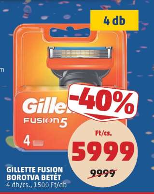 GILLETTE FUSION BOROTVA BETÉT