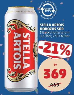 Stella Artois dobozos sör