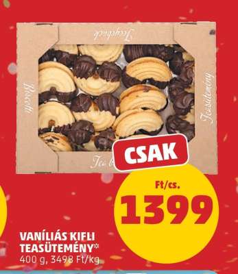 Vaníliás Kifli Teasütemény
