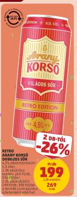 RETRO ARANY KORSÓ DOBOZOS SÖR