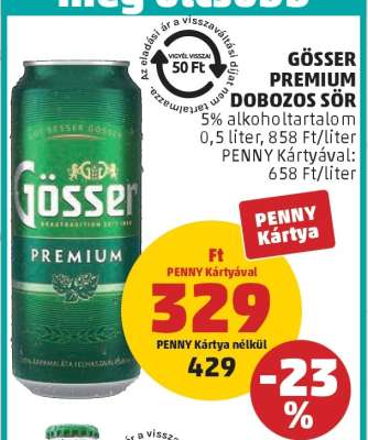 Gösser Premium Dobozos Sör