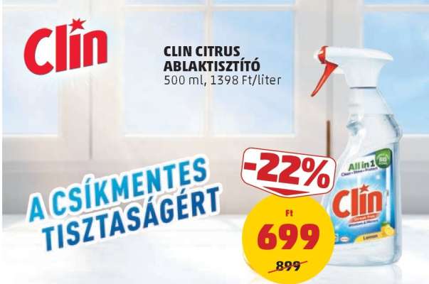 Clin Citrus Ablaktisztító