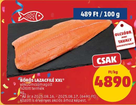 Bőrös Lazacfilé XXL