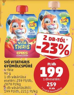 Sió Vitatigris gyümölcspüré