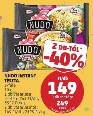 NUDO INSTANT TÉSZTA