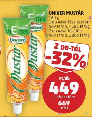 UNIVER﻿﻿ Mustár*