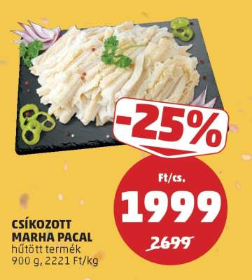 Csíkozott Marha Pacal