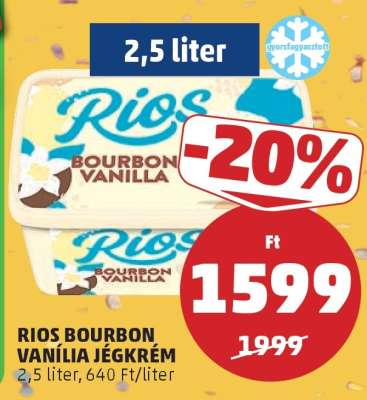 RIOS Bourbon Vanília Jégkrém
