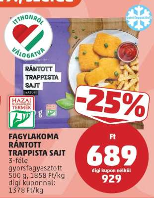 Fagylakoma Rántott Trappista Sajt