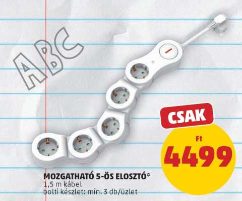 MOZGATHATÓ 5-ÖS ELOSZTÓ