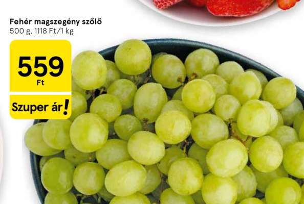 Fehér magszegény szőlő