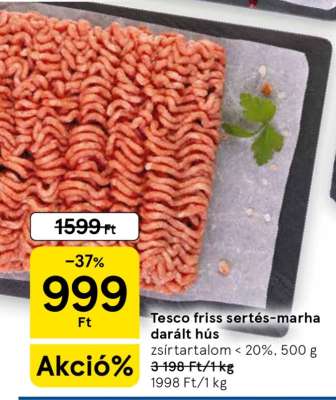 Tesco friss sertés-marha darált hús