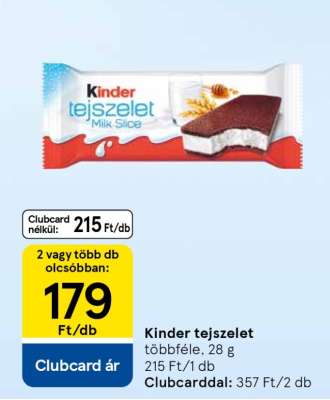 KINDER Tejszelet