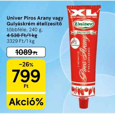 Univer Piros Arany vagy Gulyáskrém ételízesítő