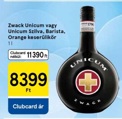 Zwack Unicum vagy Unicum Szilva, Barista, Orange keserűlikőr