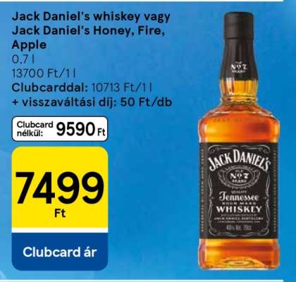 Jack Daniel's whiskey vagy Jack Daniel's Honey, Fire, Apple