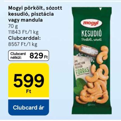 Mogyi pörkölt, sózott kesudió, pisztácia vagy mandula