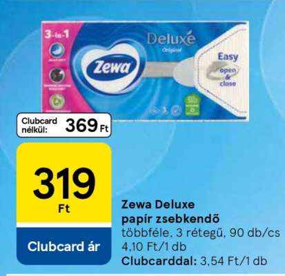 Zewa Deluxe papír zsebkendő