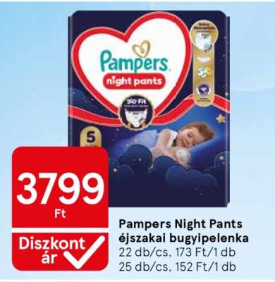 Pampers Night Pants Éjszakai bugyipelenka