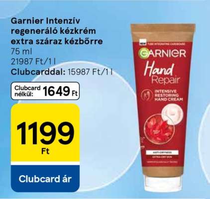 Garnier Intenzív regeneráló kézkrém extra száraz kézbőrre