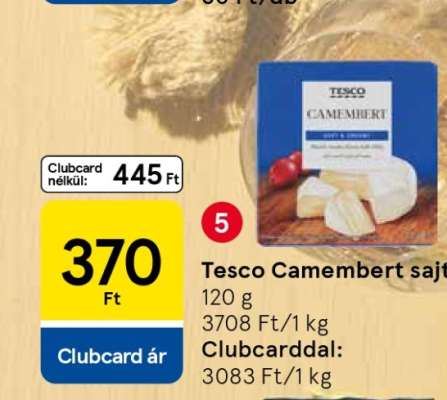 Tesco Camembert sajt