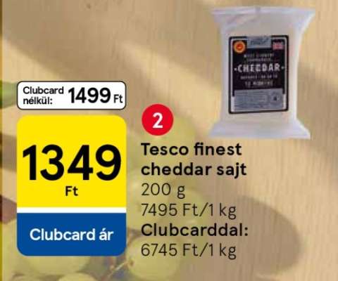 Tesco finest Cheddar sajt