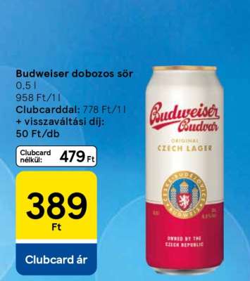 Budweiser dobozos sör