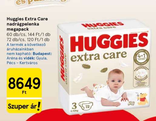 Huggies Extra Care nadrágpelenka megapack
