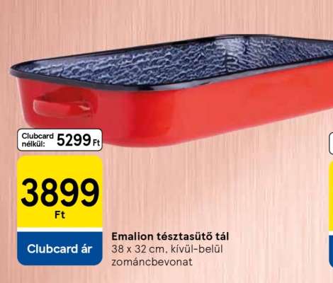 Emalion tésztasütő tál