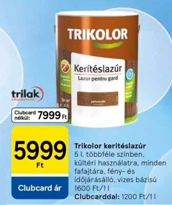 Trikolor kerítéslazúr