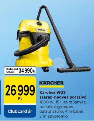 Kärcher WD3 száraz-nedves porszívó