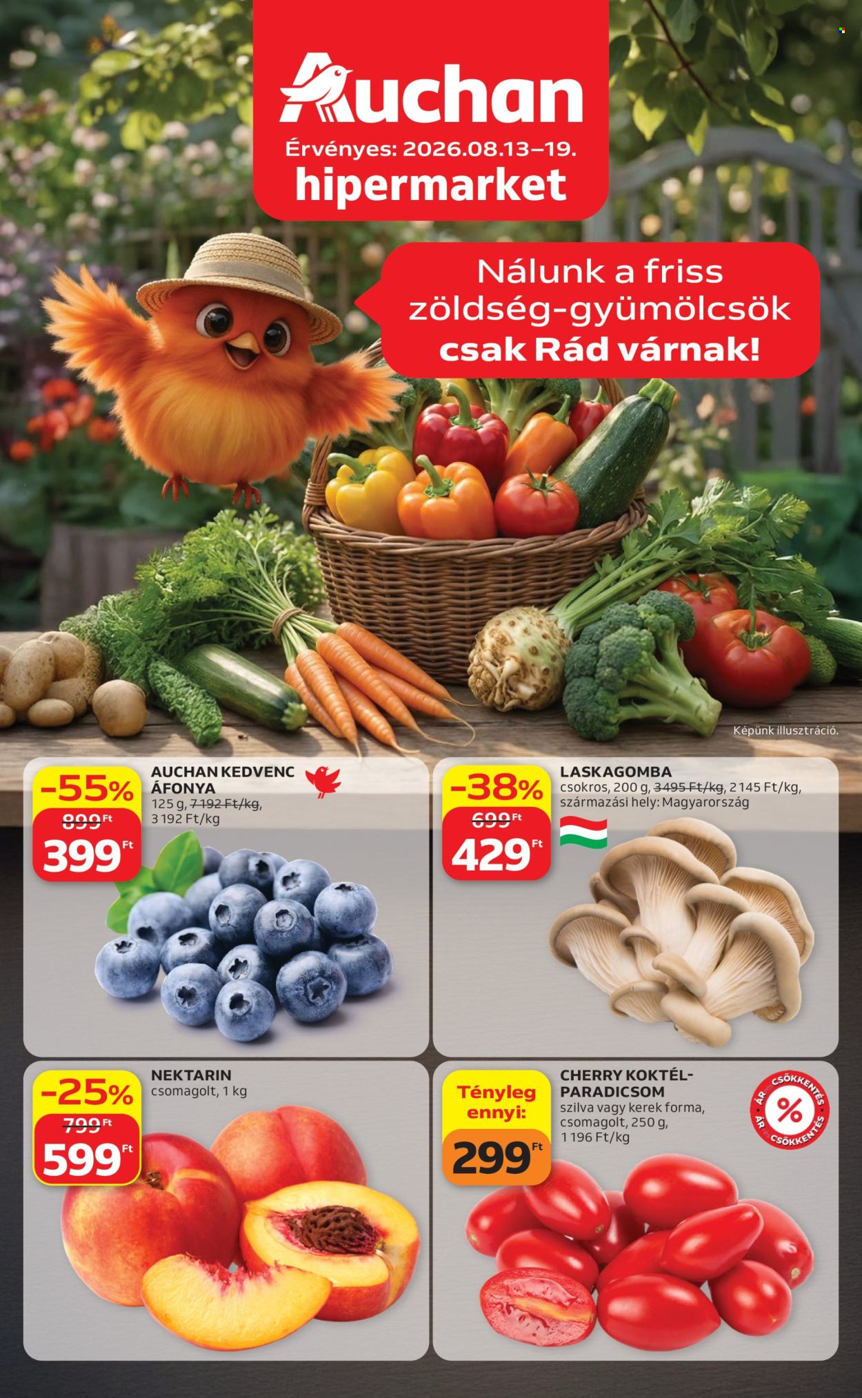 Auchan akciós újságok - 2026.08.13 - 2026.08.19. Oldal 1