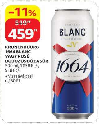 KRONENBOURG 1664 BLANC VAGY ROSÉ DOBOZOS BÚZASÖR