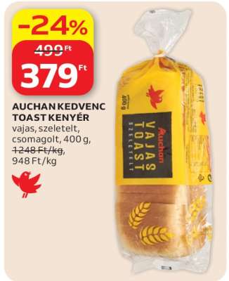 AUCHAN KEDVENC TOAST KENYÉR